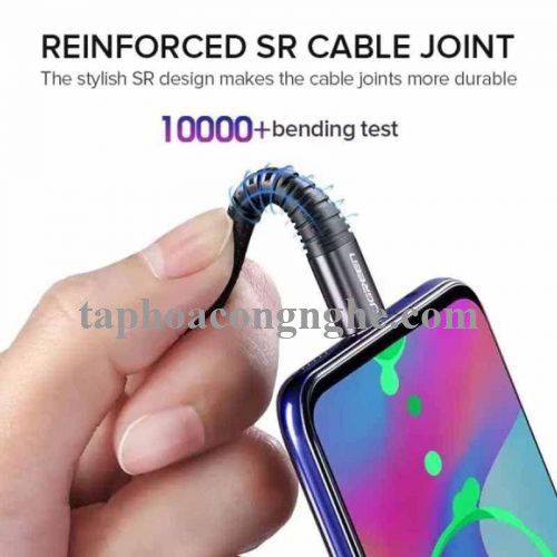 Ugreen 70559 25cm QC3.0 cáp USB A ra Type C dây dù siêu bền đầu nhôm chống gãy 0.25M US301 30070559